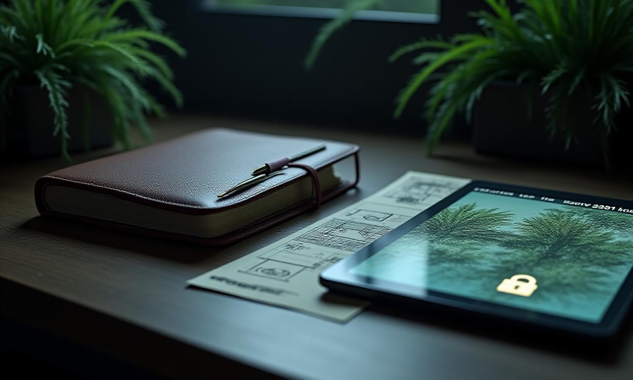 Secure documents and botanical sketches